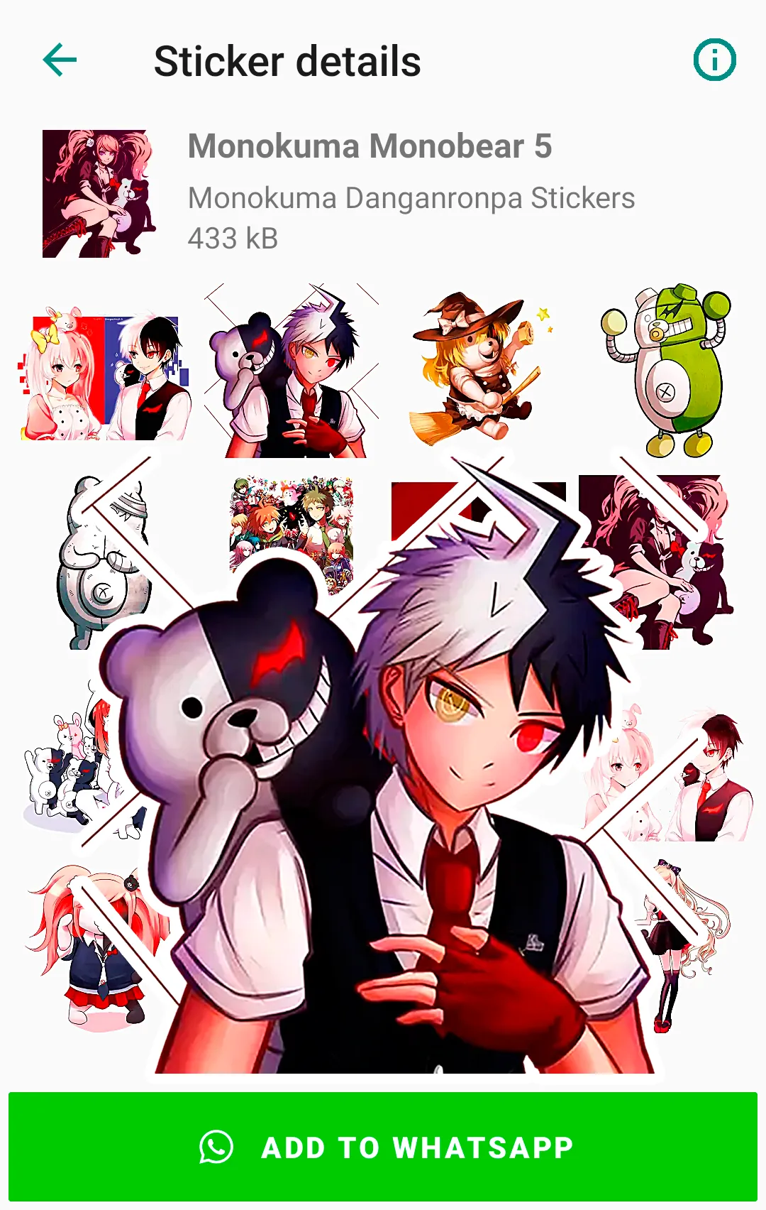 Monokuma Stickers for WhatsApp | Indus Appstore | Screenshot