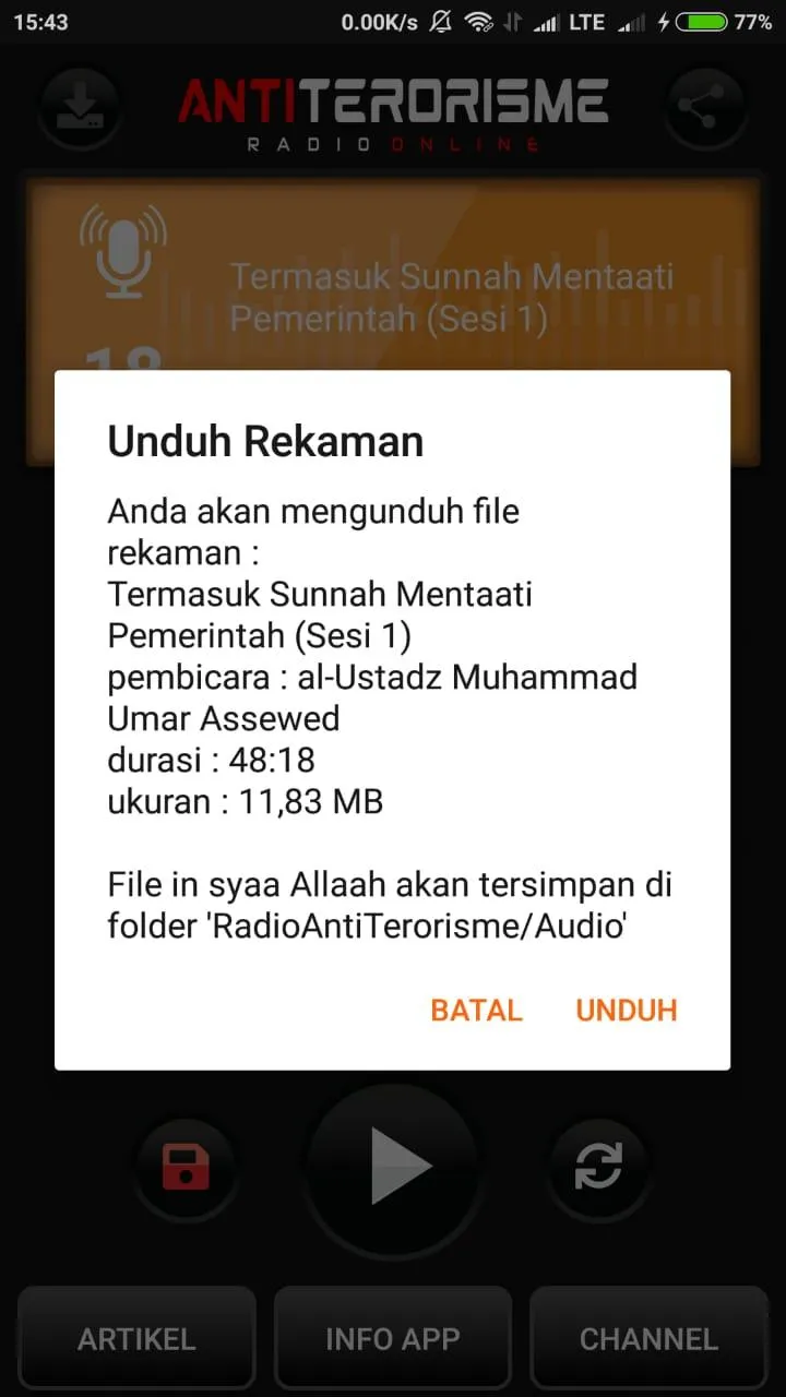 Radio Anti Terorisme | Indus Appstore | Screenshot