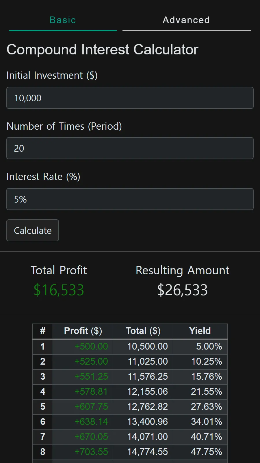 Compound Interest Calculator | Indus Appstore | Screenshot