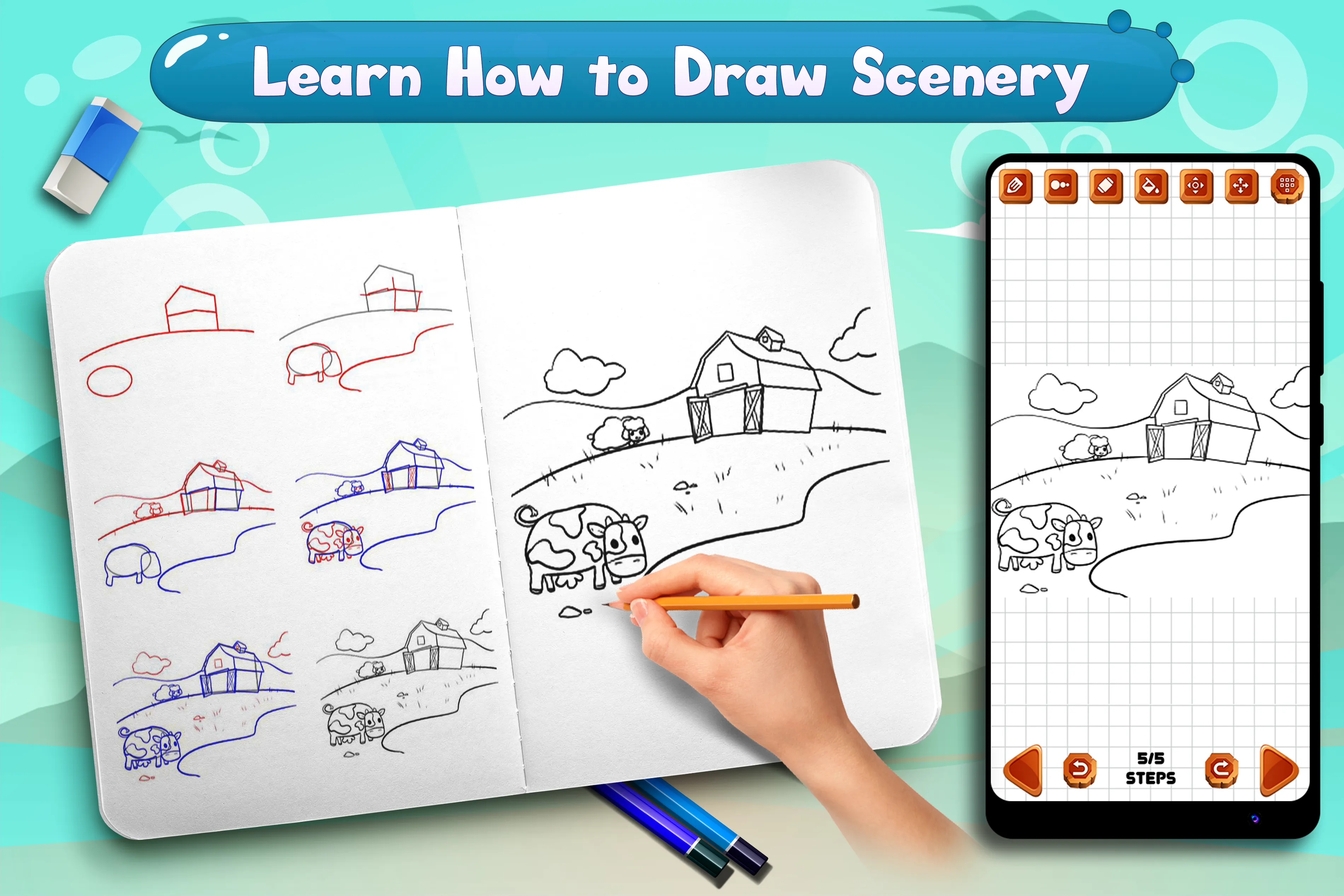 Learn to Draw Scenery & Nature | Indus Appstore | Screenshot