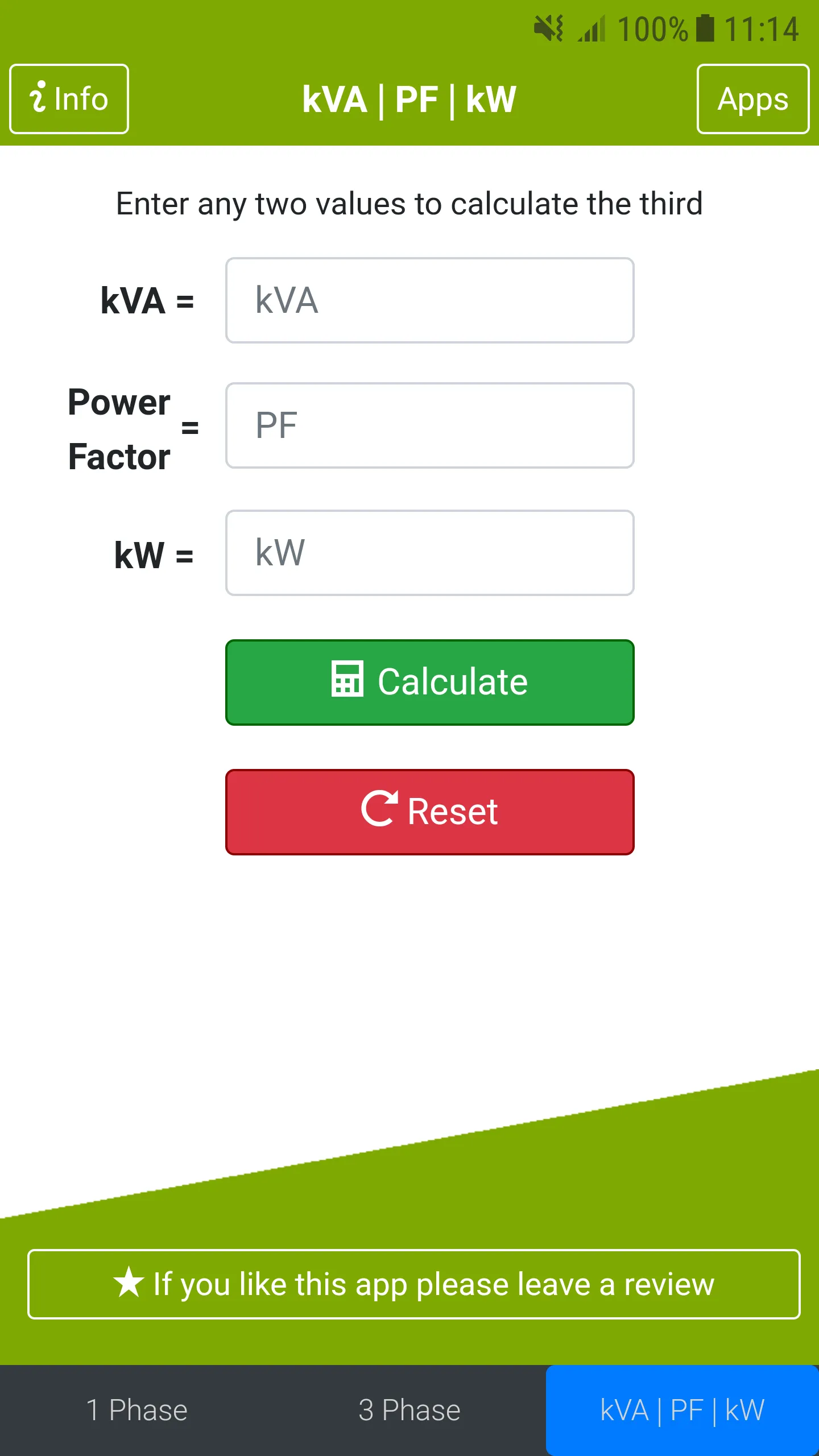 kVA Calculator | Indus Appstore | Screenshot