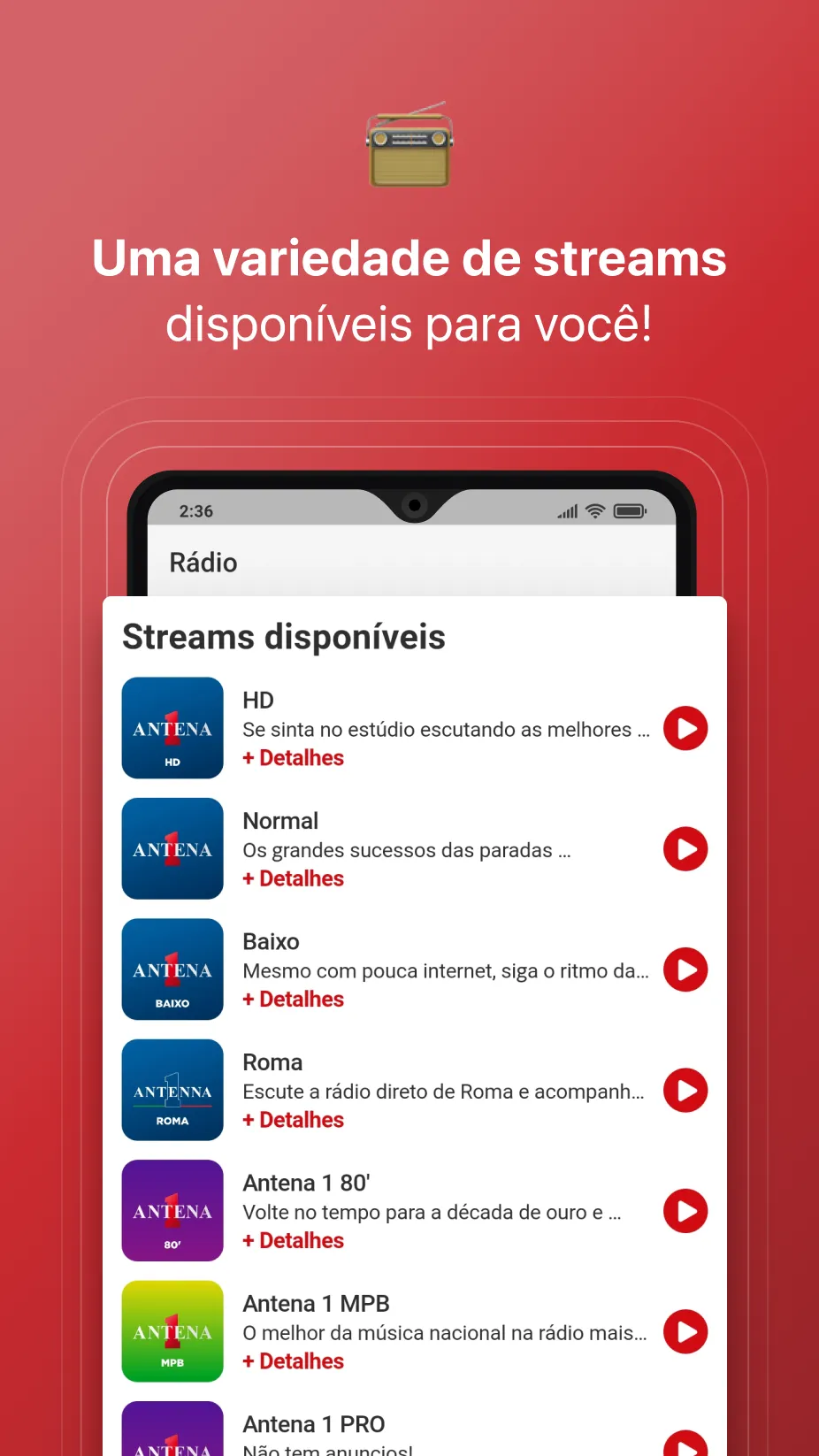 Rádio Antena 1 PRO | Indus Appstore | Screenshot