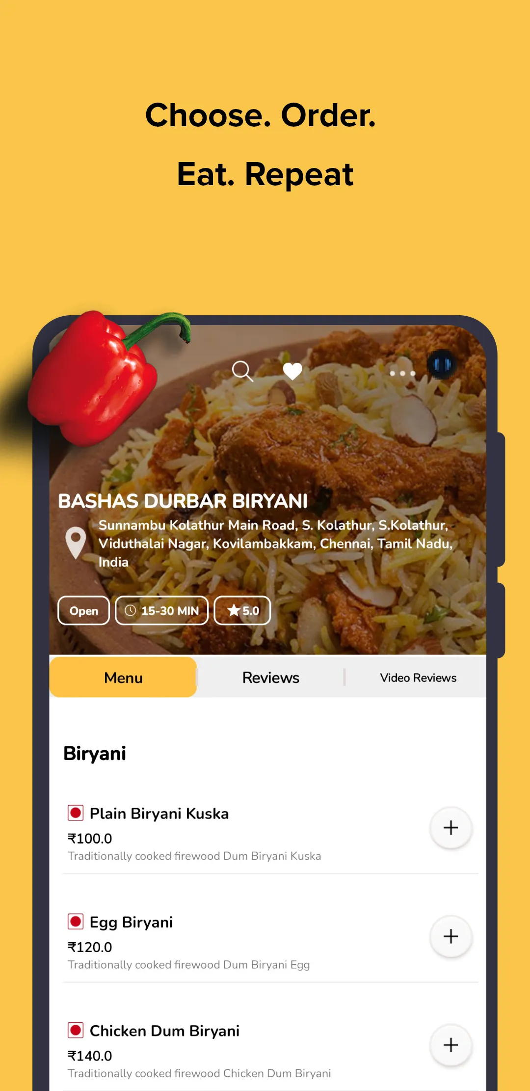 JustBiryani | Indus Appstore | Screenshot