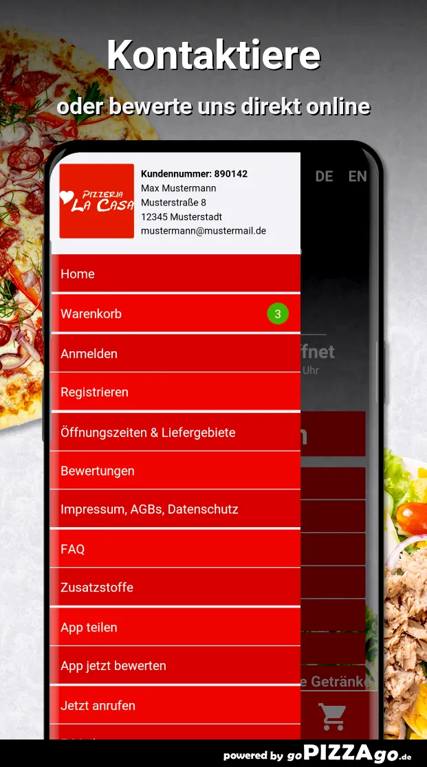 Pizzeria La Casa Mühltal | Indus Appstore | Screenshot