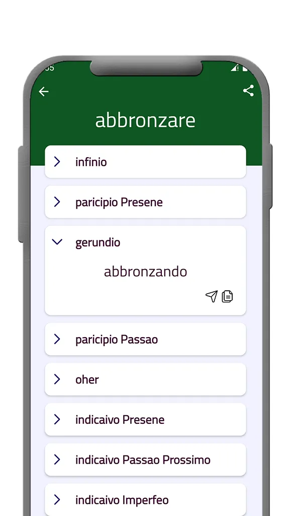 Italian Verb Conjugator | Indus Appstore | Screenshot