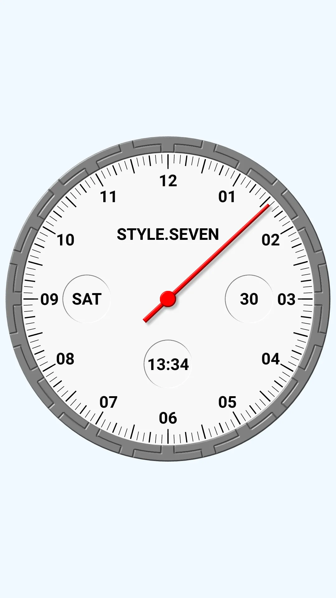 One Hand Analog Clock-7 | Indus Appstore | Screenshot