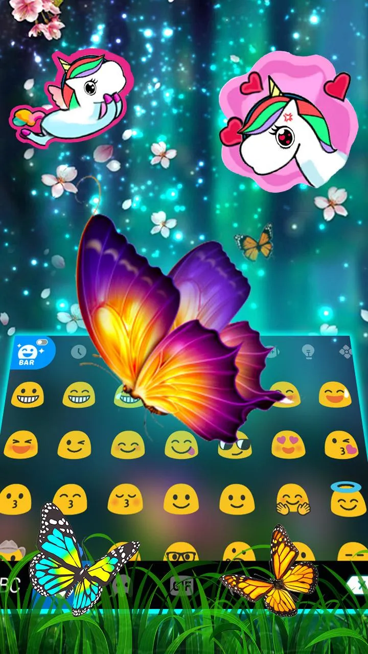 Wonderland Butterfly Keyboard  | Indus Appstore | Screenshot