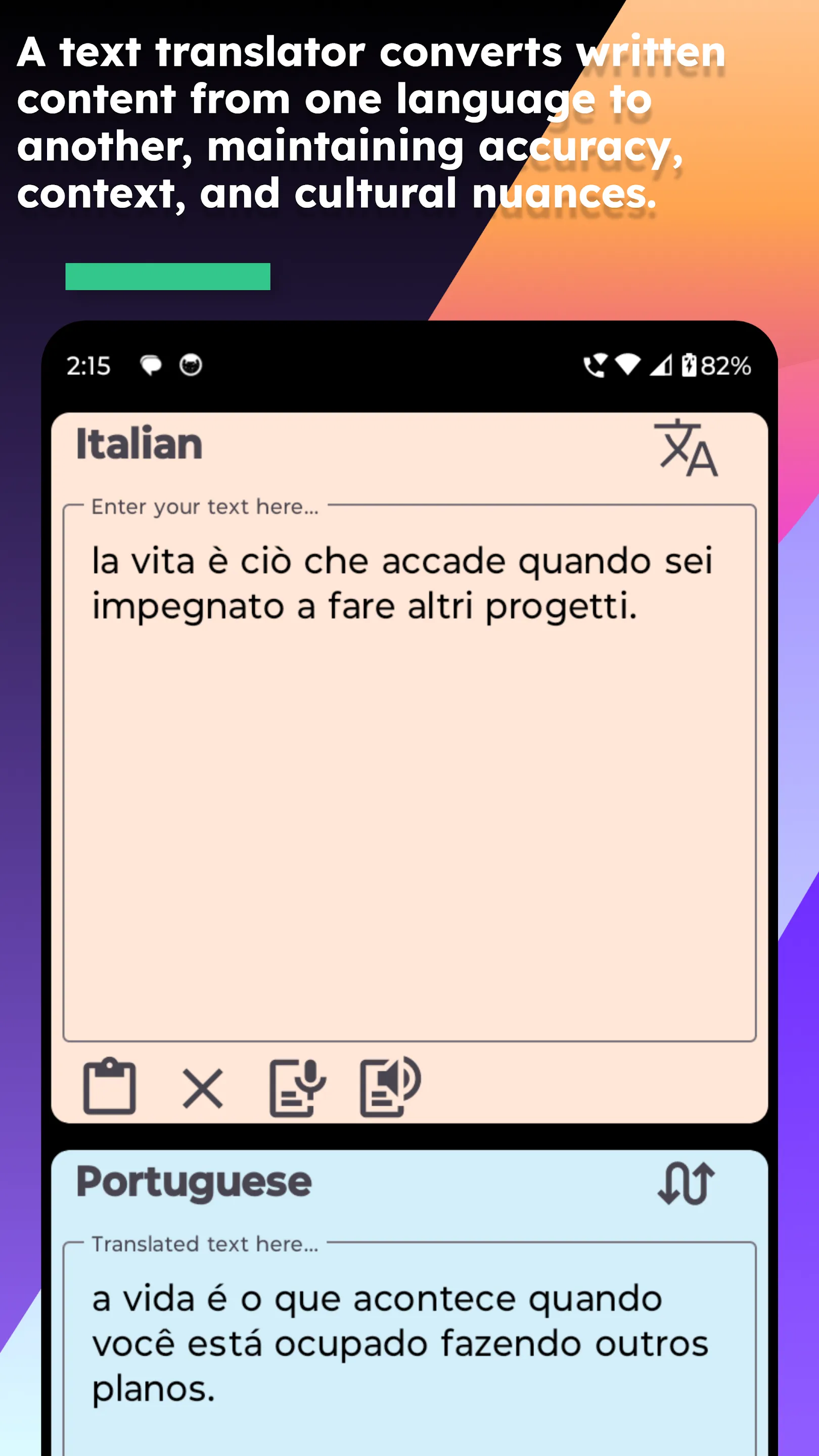 Italian Portuguese Translate | Indus Appstore | Screenshot