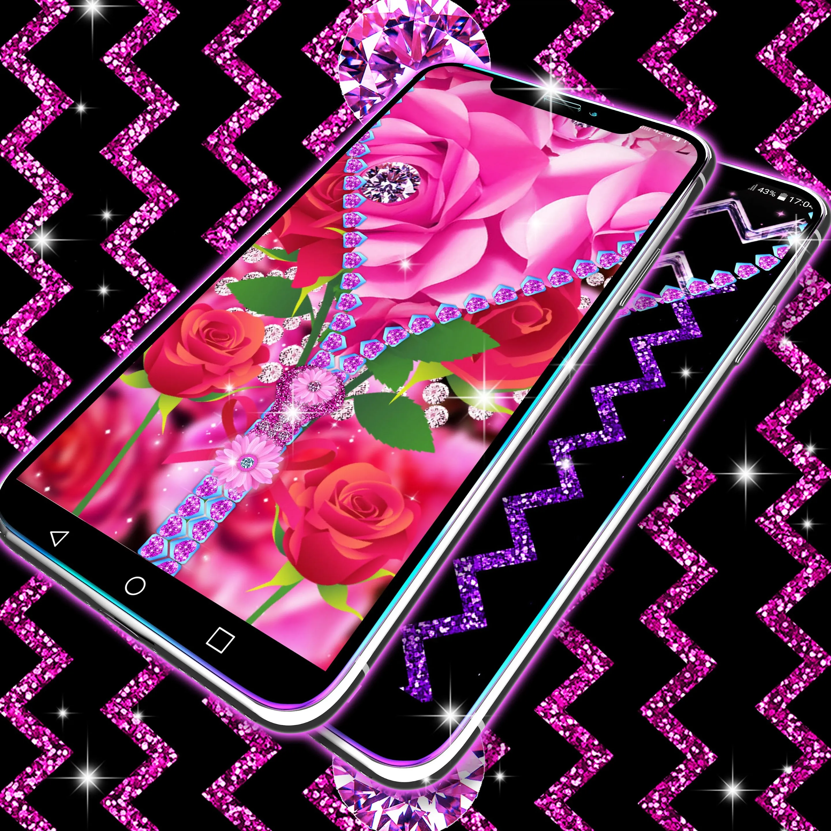 Zipper diamond flower locker | Indus Appstore | Screenshot