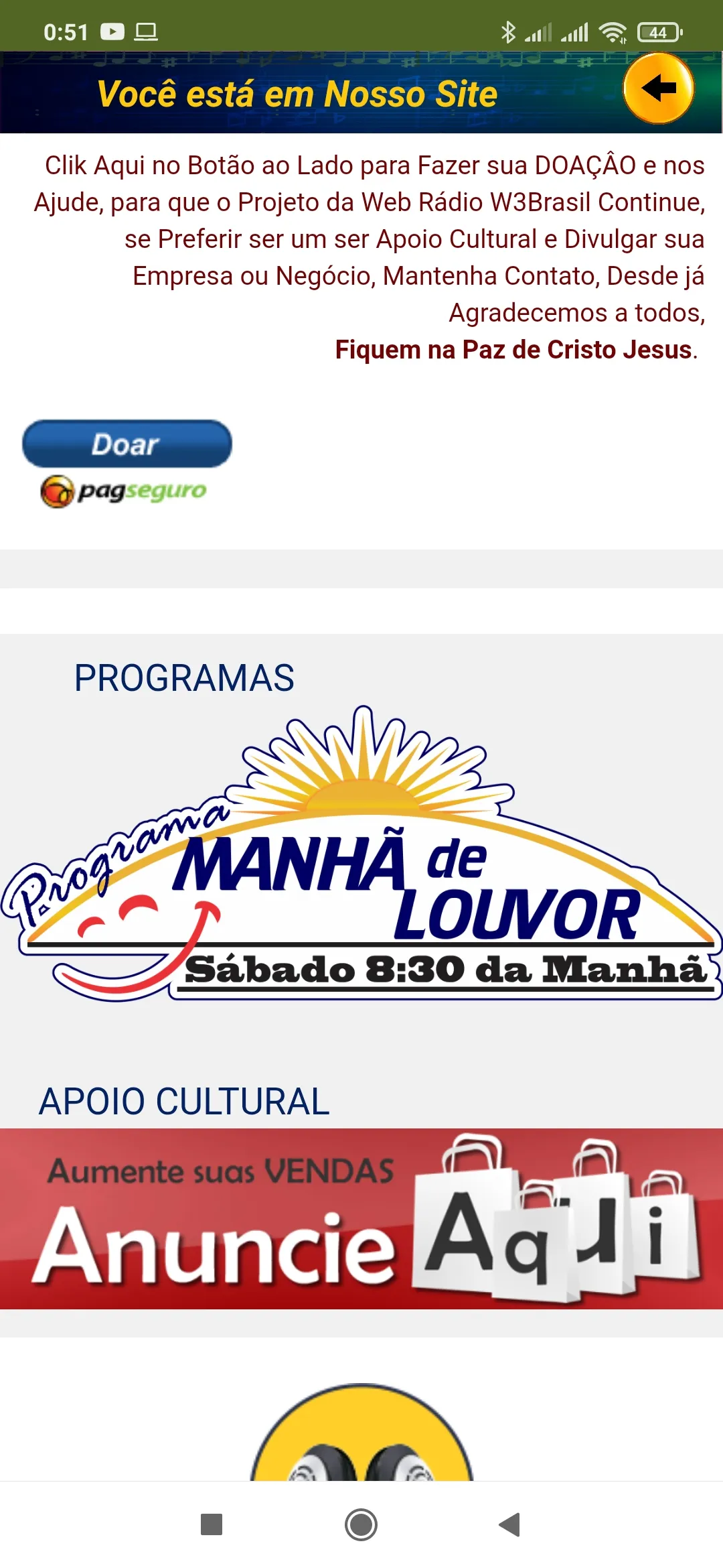 WEB RÁDIO W3BRASIL | Indus Appstore | Screenshot