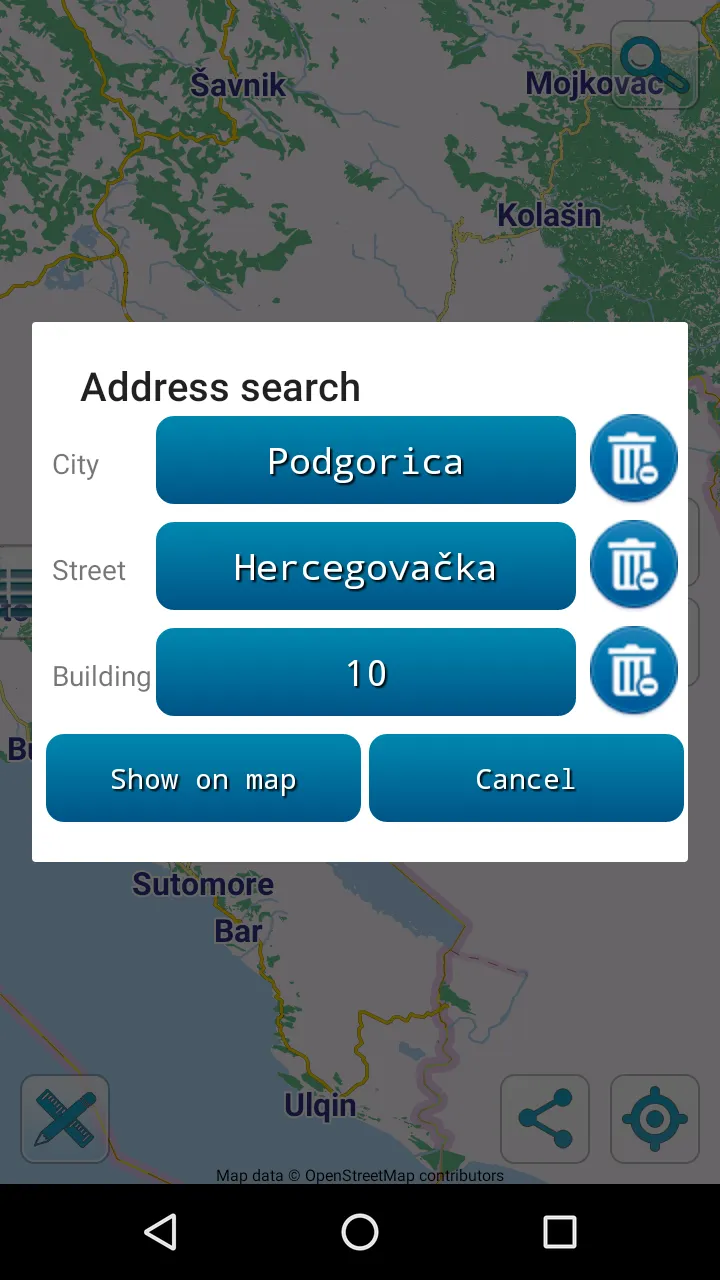 Map of Montenegro offline | Indus Appstore | Screenshot