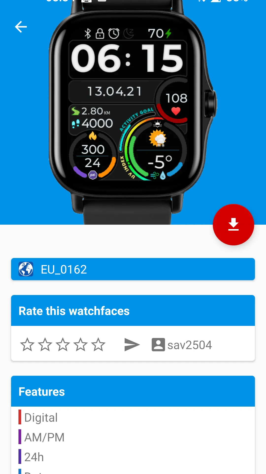 Amazfit GTS 2/2e Watchfaces | Indus Appstore | Screenshot