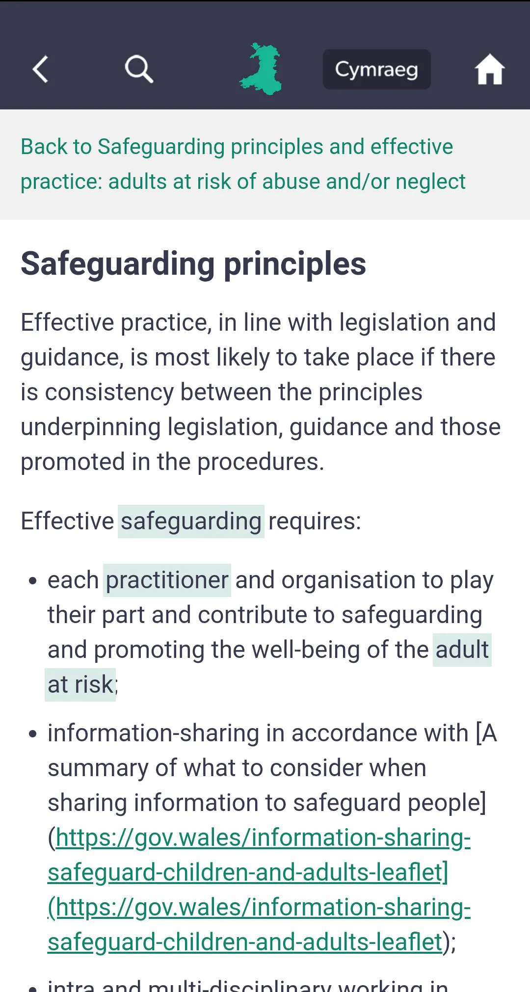 Wales Safeguarding Procedures | Indus Appstore | Screenshot