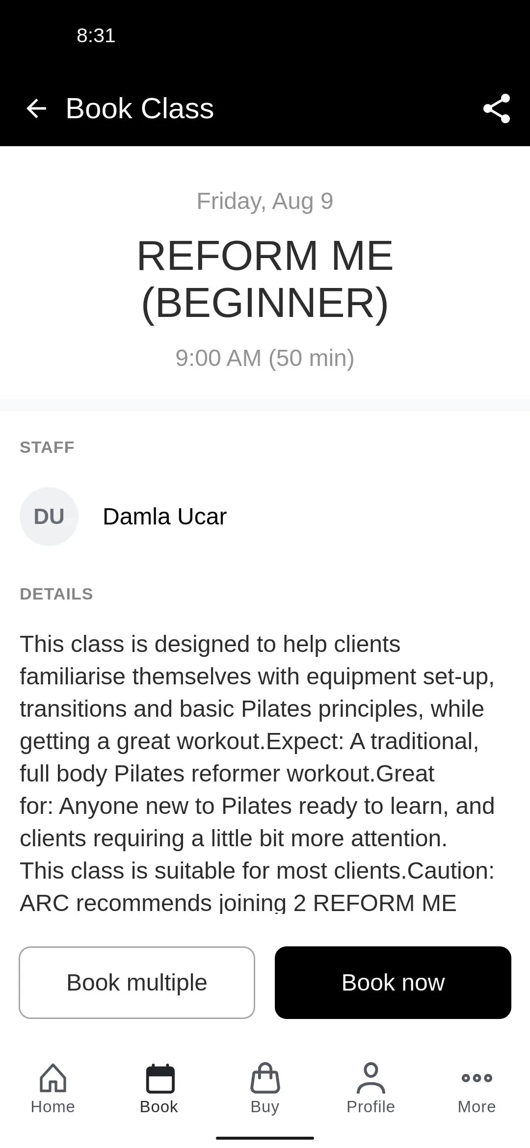 ARC PILATES STUDIO | Indus Appstore | Screenshot