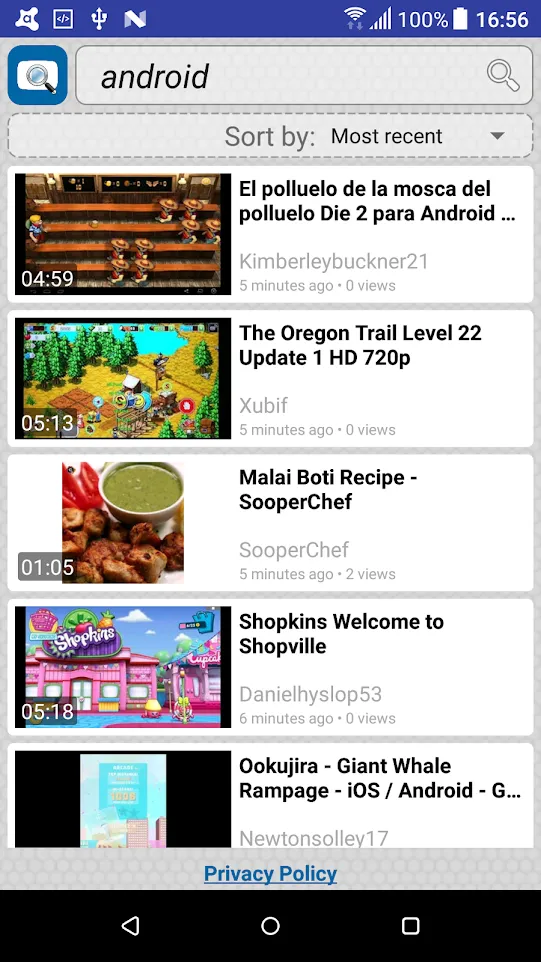 Video Search for Dailymotion | Indus Appstore | Screenshot