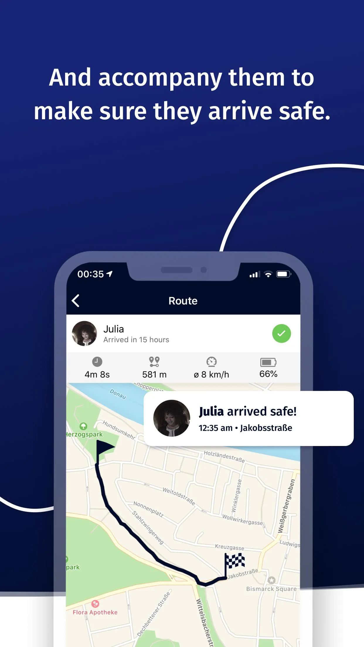 ArriveSafe – Live GPS & SOS | Indus Appstore | Screenshot