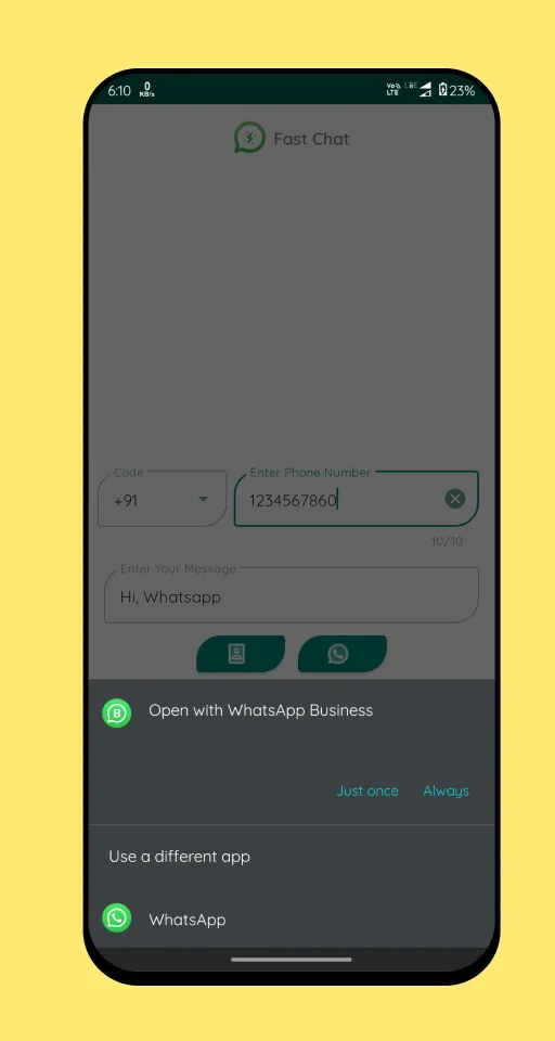 Fast Chat (Click to Chat) | Indus Appstore | Screenshot