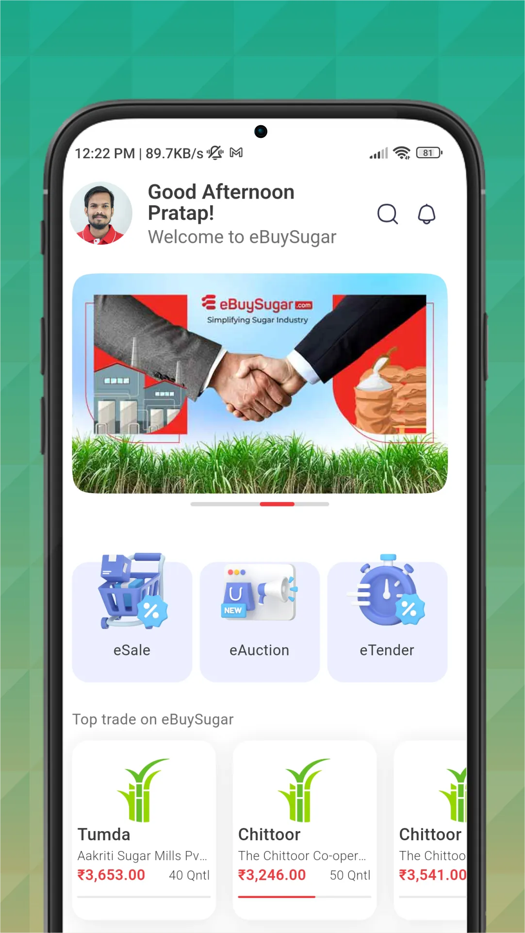 eBuySugar - Online Sugar Trade | Indus Appstore | Screenshot