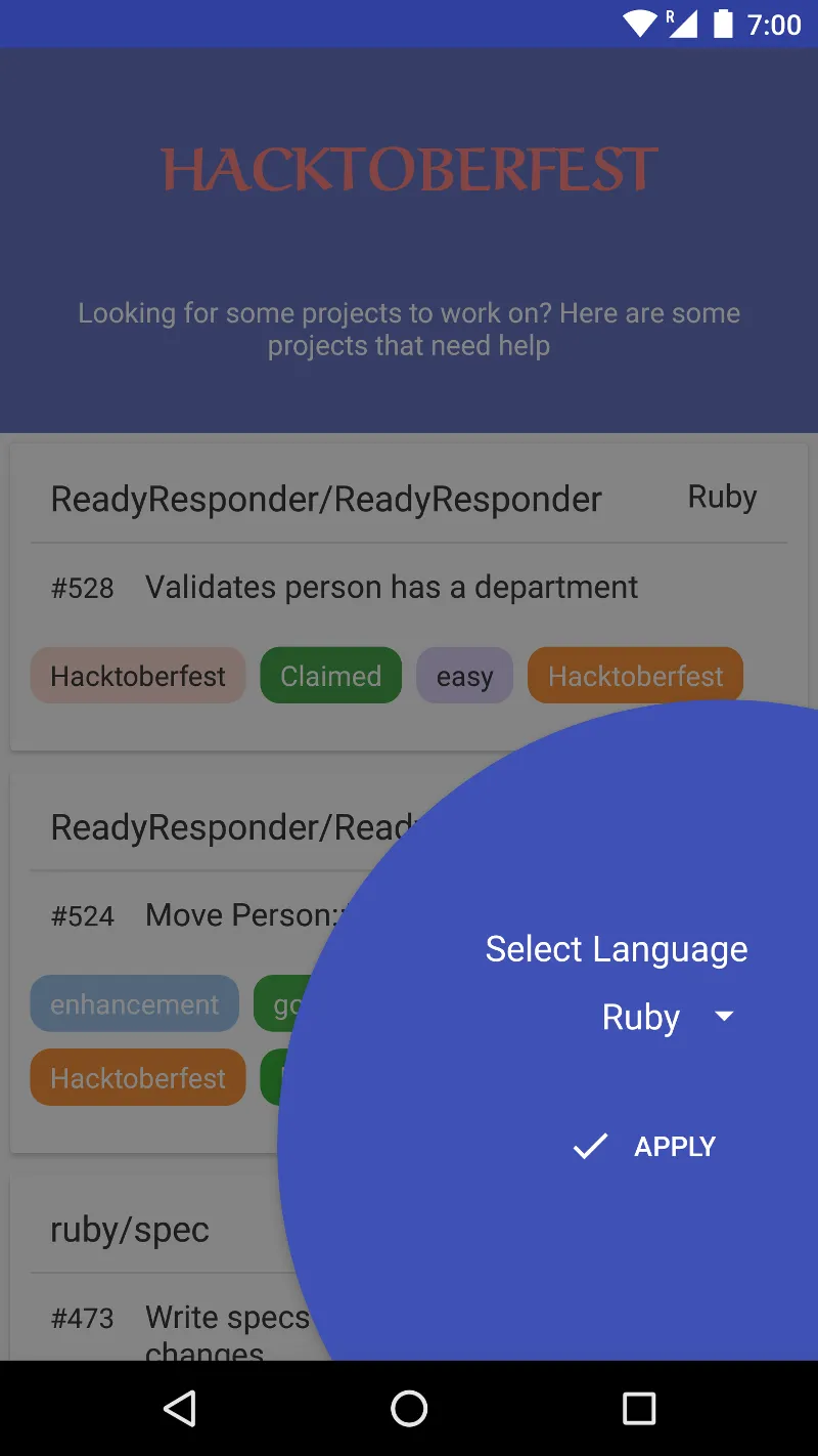 Checker for Hacktoberfest (Uno | Indus Appstore | Screenshot