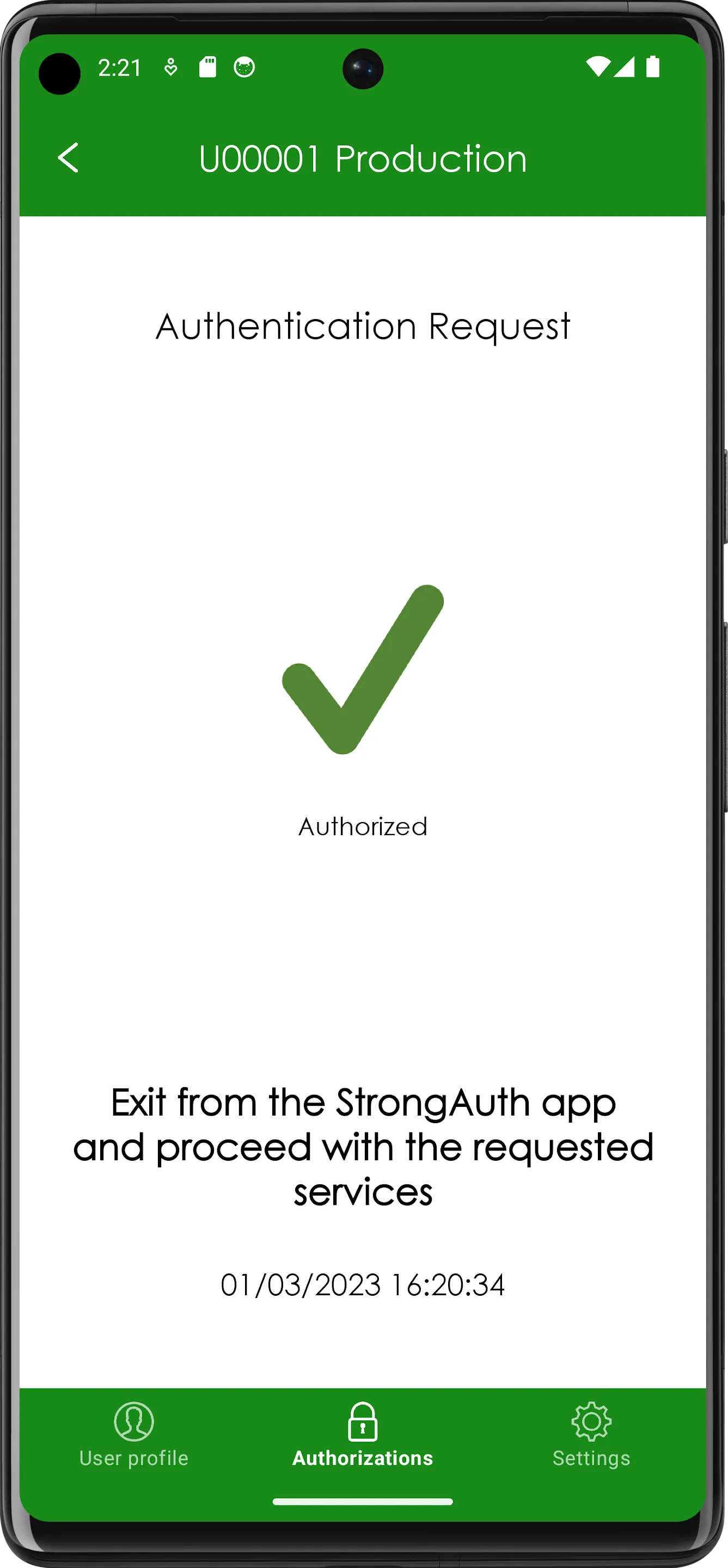 StrongAuth Mobile | Indus Appstore | Screenshot