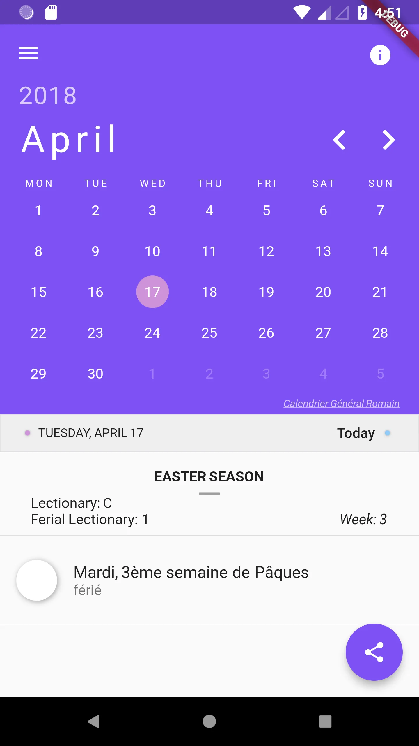 Catholic Liturgical Calendar | Indus Appstore | Screenshot