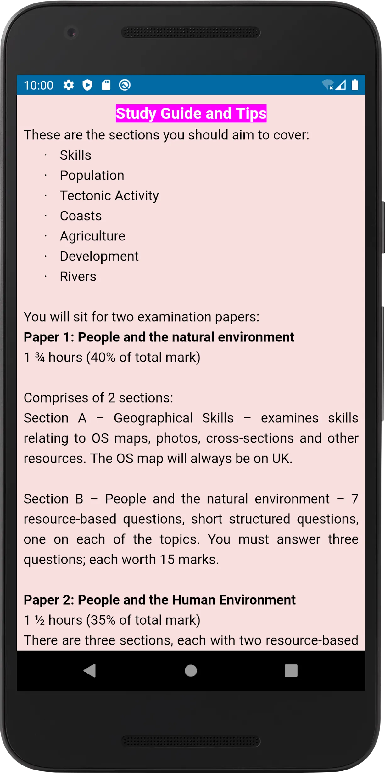 GCSE Geography | Indus Appstore | Screenshot