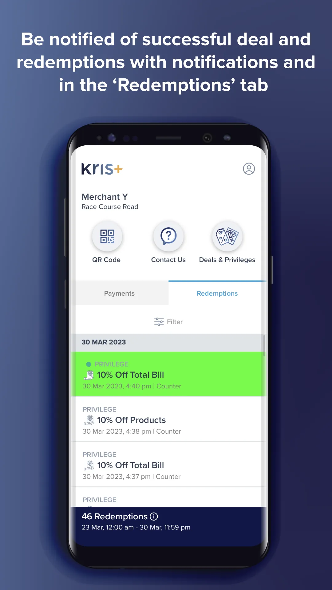 Kris+ Merchant SingaporeAir | Indus Appstore | Screenshot