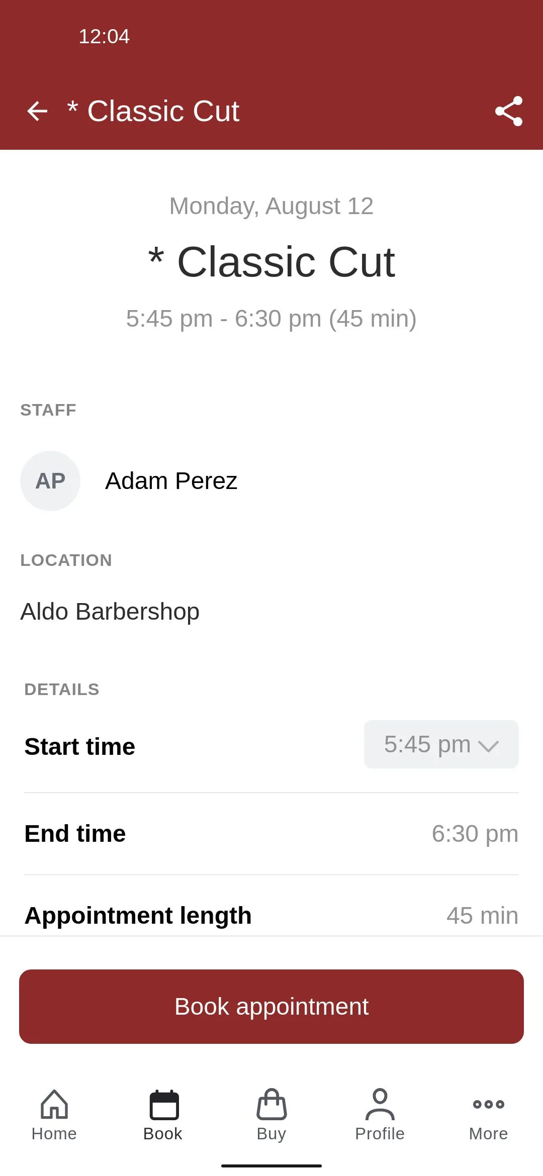 Aldos Barbershop | Indus Appstore | Screenshot