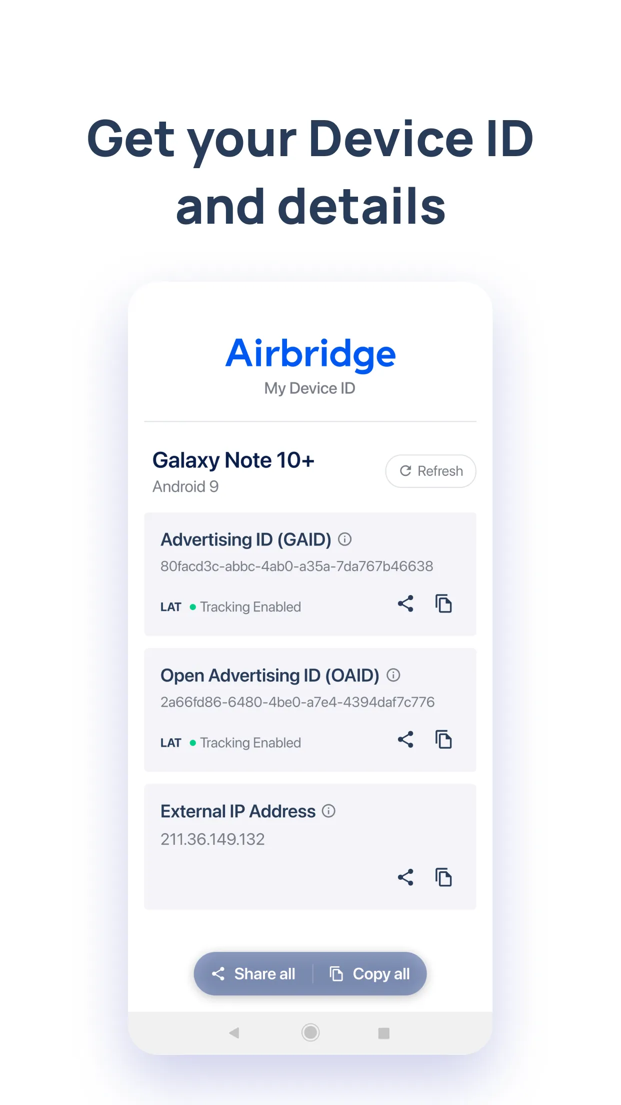 My Device ID by Airbridge | Indus Appstore | Screenshot