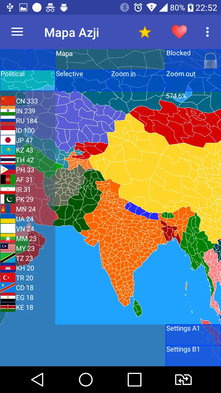 Asia Map | Indus Appstore | Screenshot