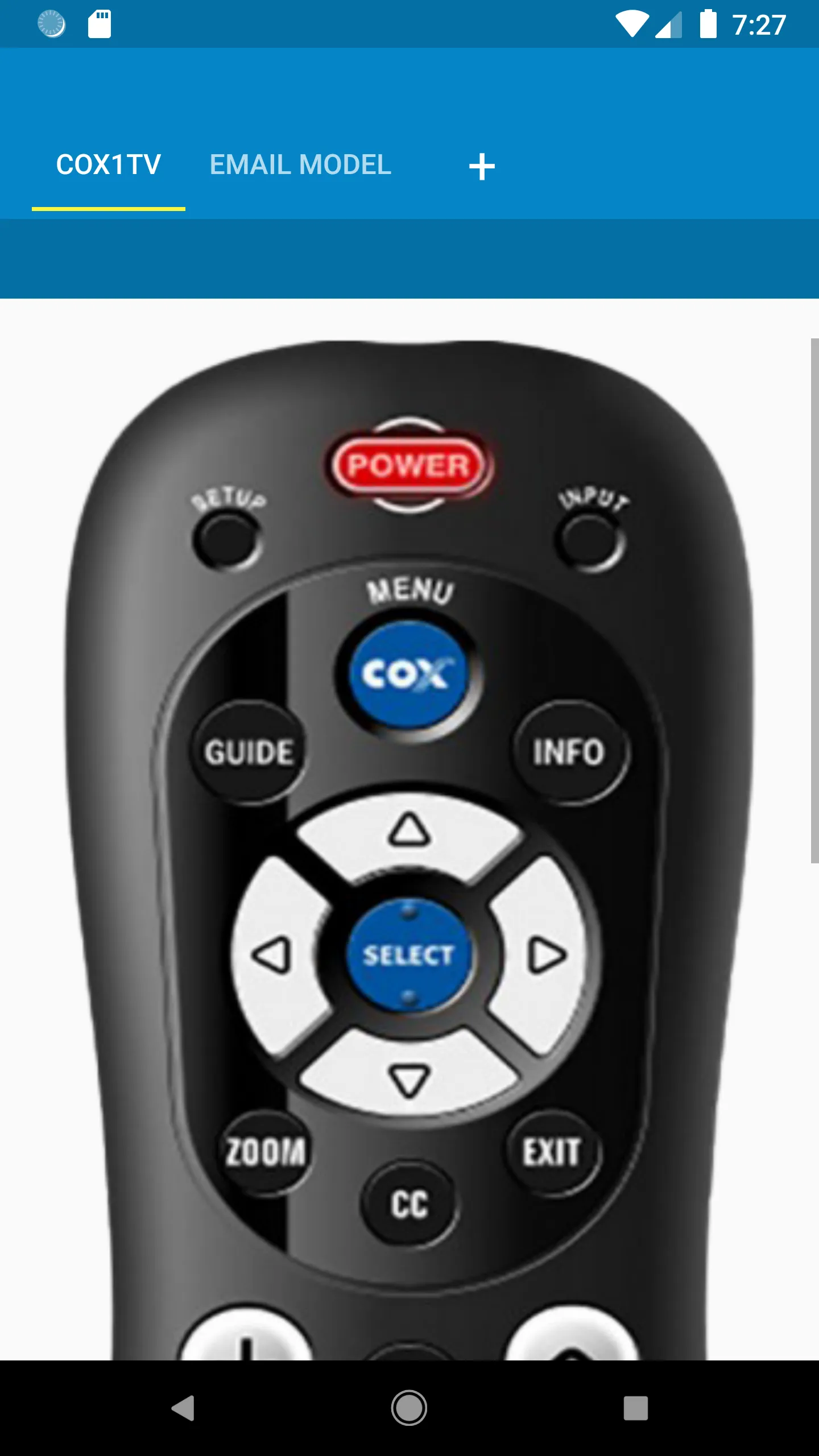 Cox TV Remote Control | Indus Appstore | Screenshot