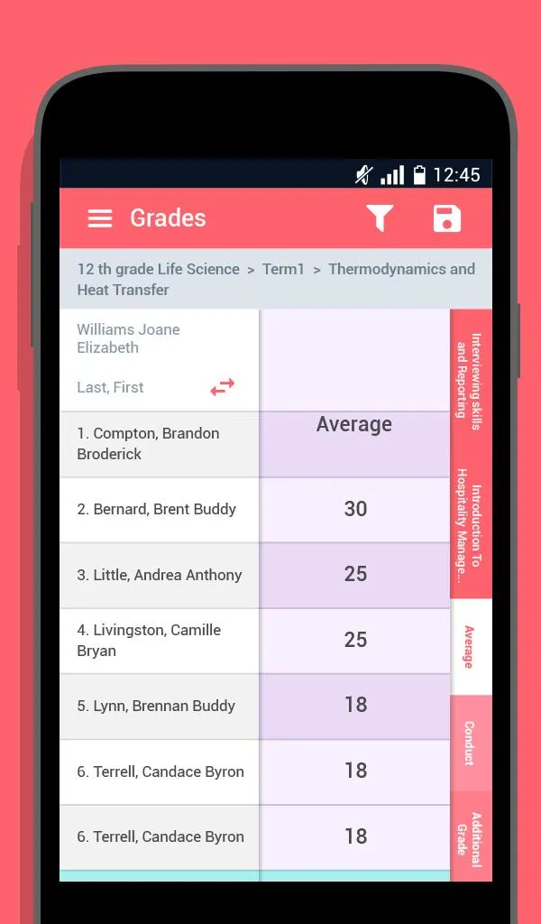 eSchool Gradebook | Indus Appstore | Screenshot