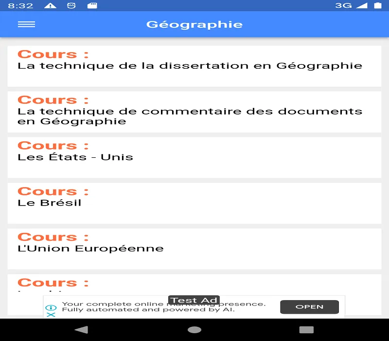 Géographie : Cours | Indus Appstore | Screenshot