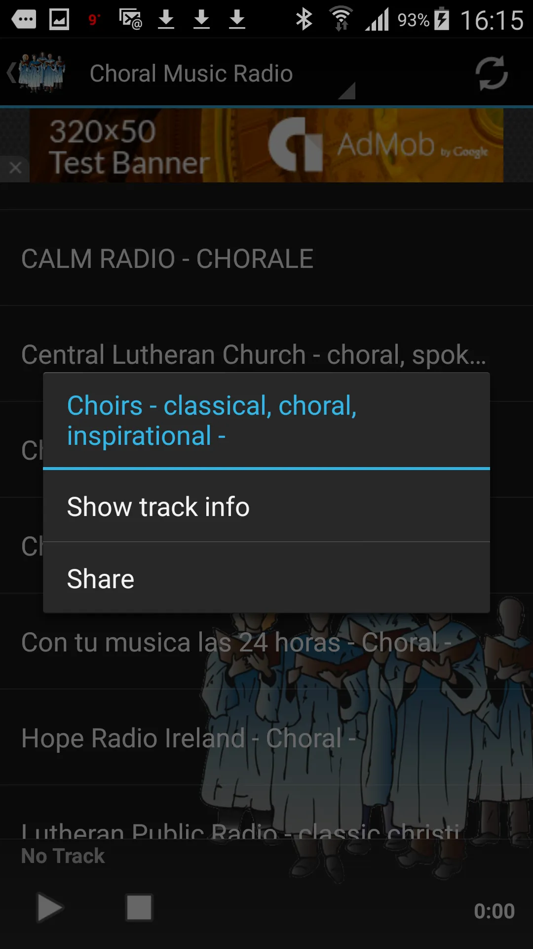 Choral Music Radio | Indus Appstore | Screenshot