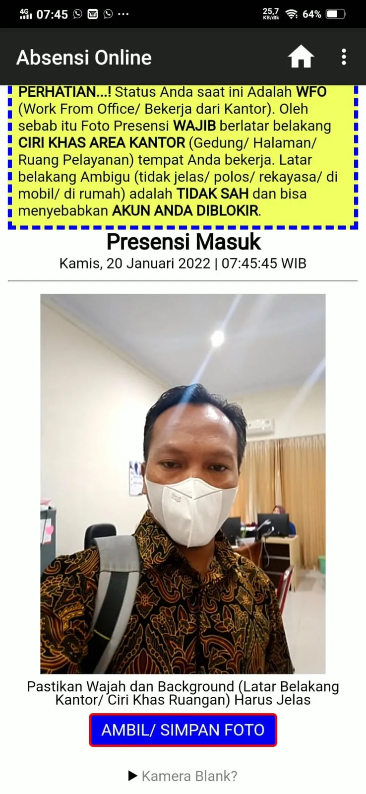 Presensi Online (WFO dan WFH) | Indus Appstore | Screenshot