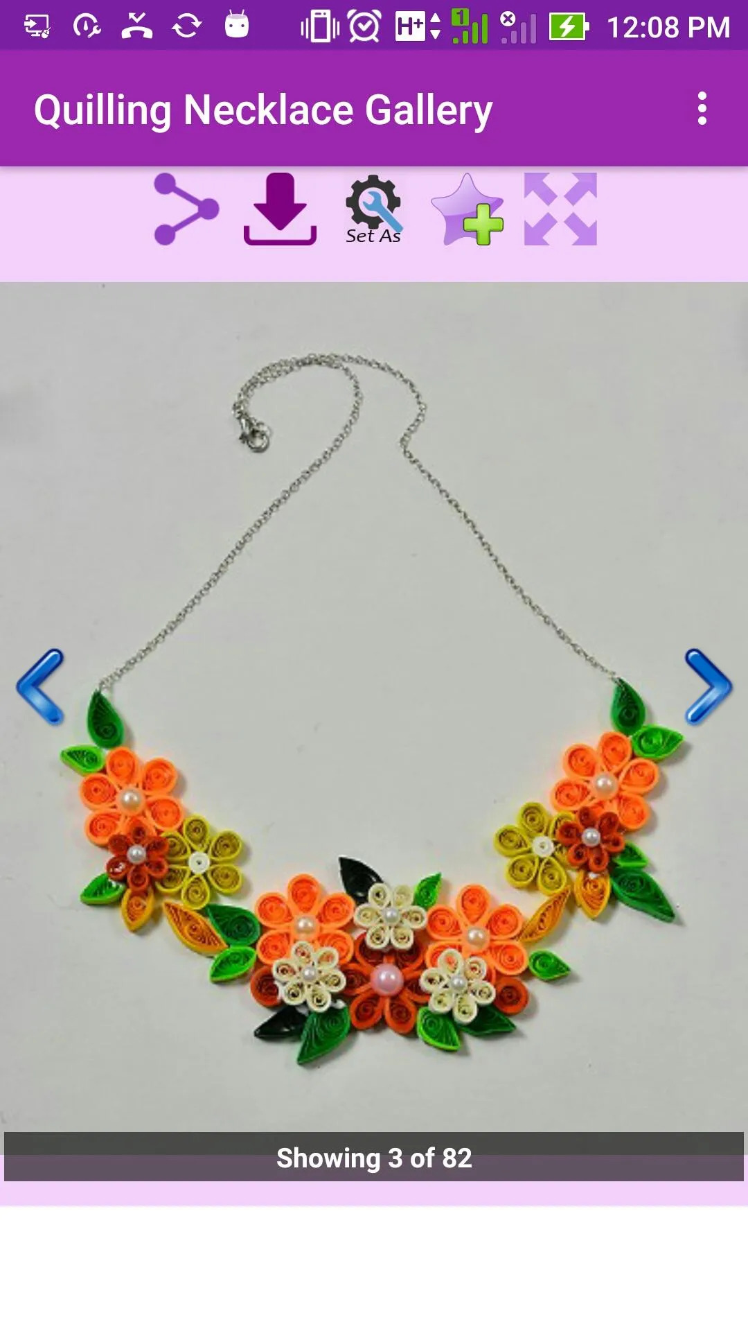 Quilling Necklace Gallery | Indus Appstore | Screenshot