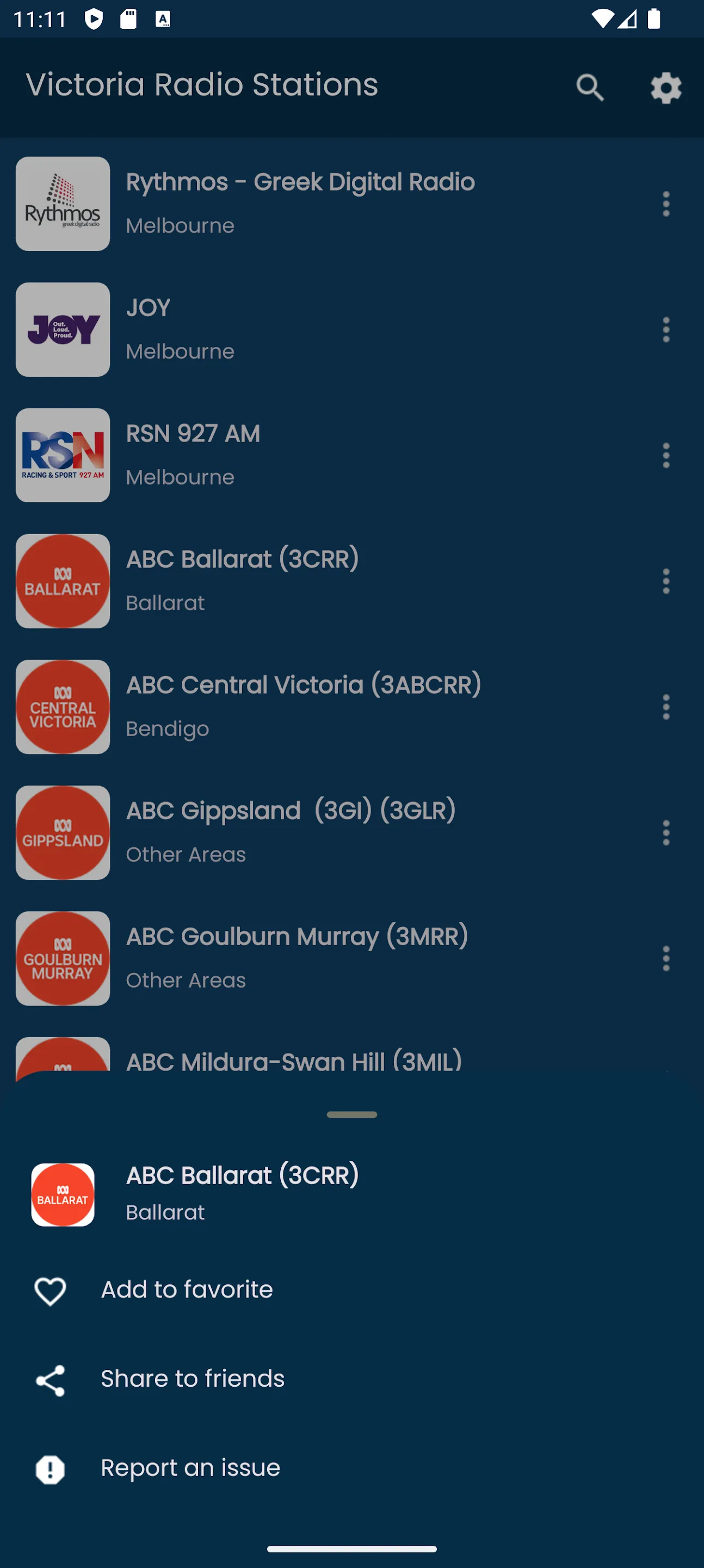 Radios from Victoria | Indus Appstore | Screenshot