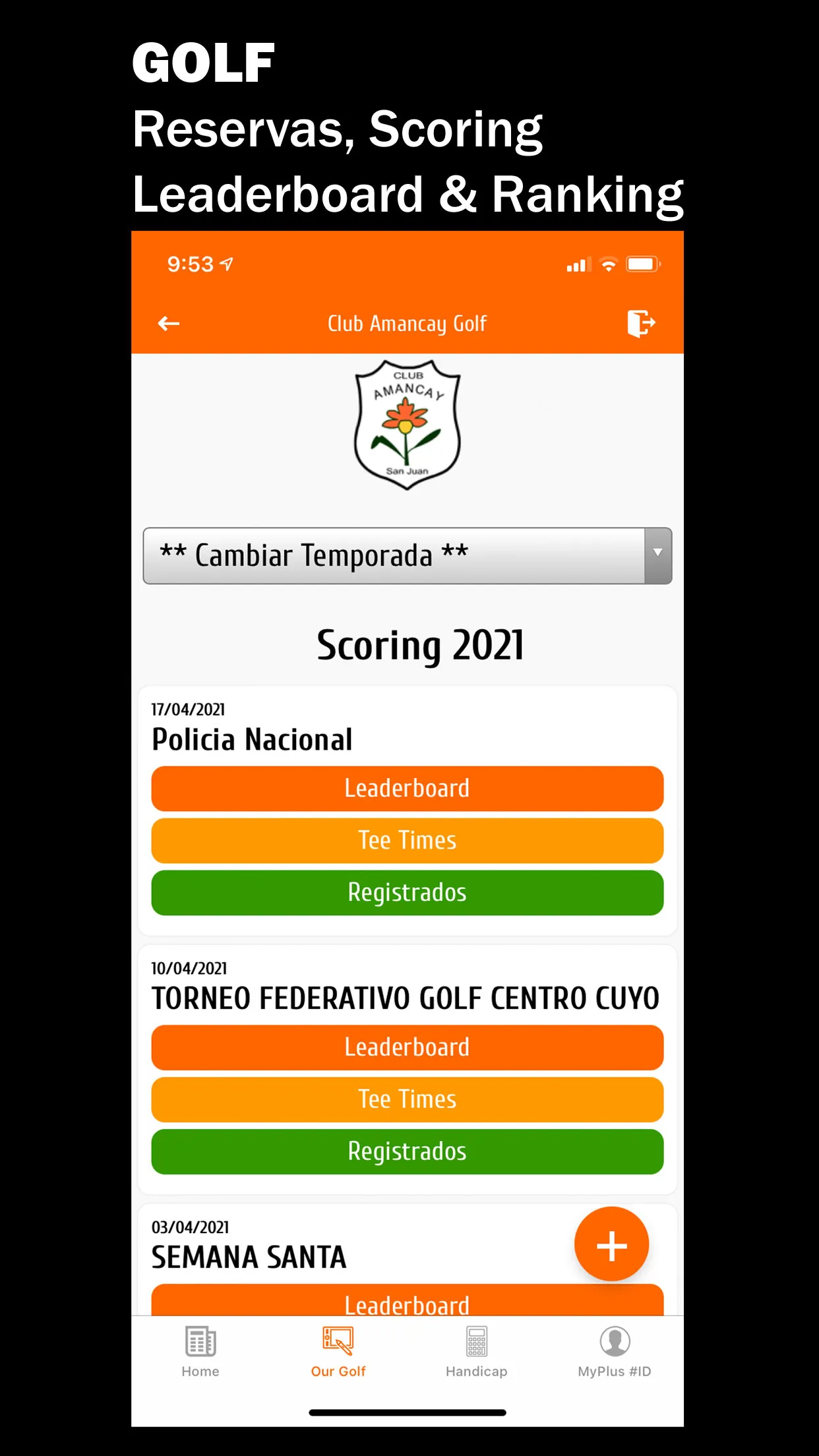 Club Amancay Golf | Indus Appstore | Screenshot