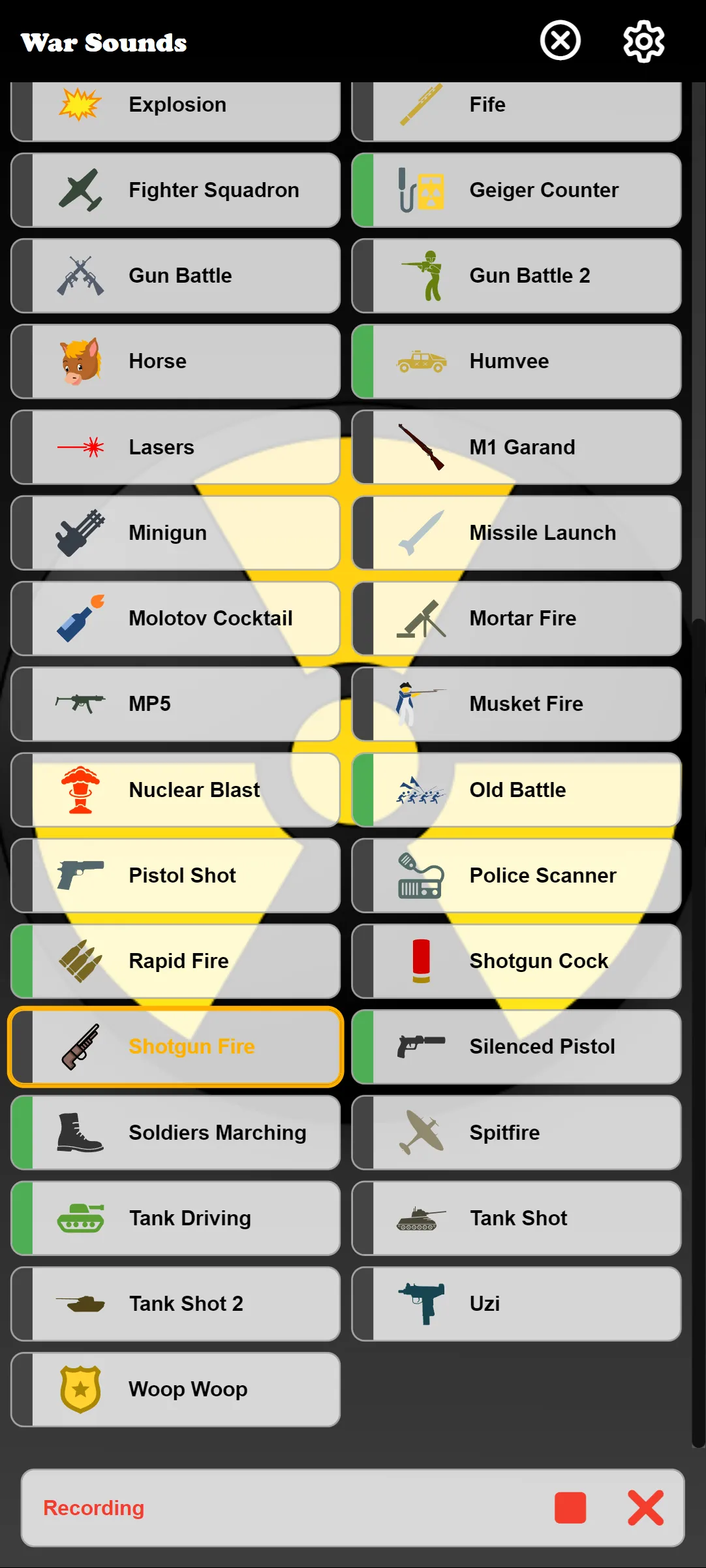 War Sounds | Indus Appstore | Screenshot