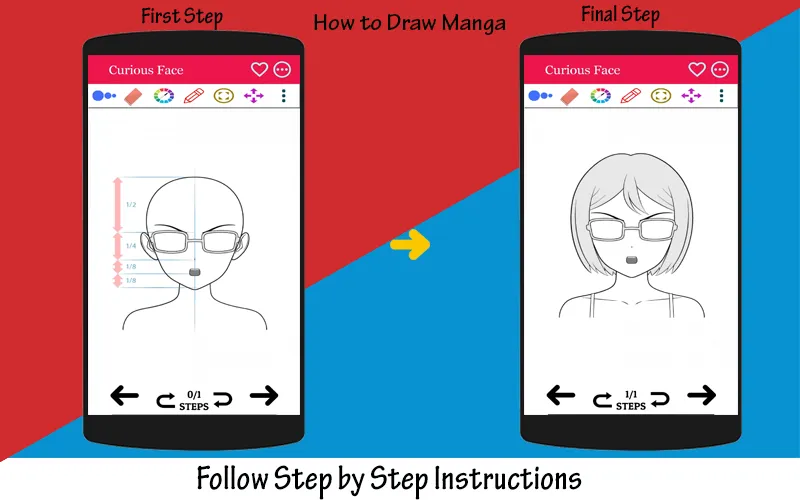 How to Draw Manga Girls Face | Indus Appstore | Screenshot