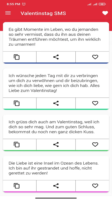 Valentinstag Nachrichten 2024 | Indus Appstore | Screenshot