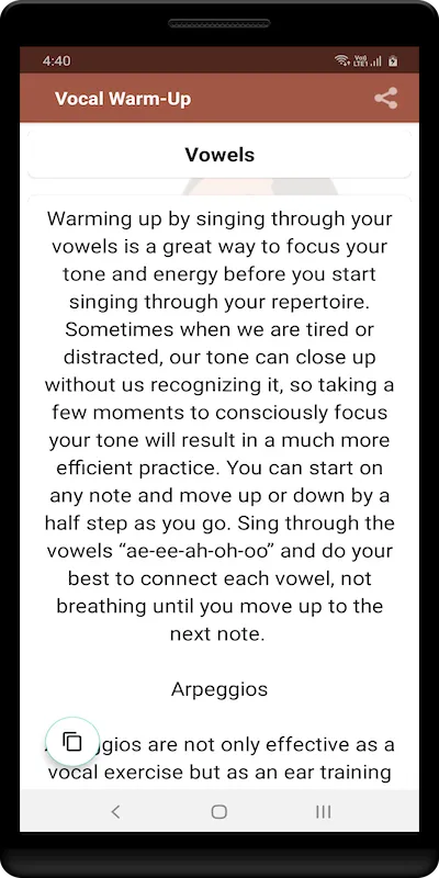 Vocal Warm-Up | Indus Appstore | Screenshot