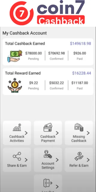 Coin7 Cashback | Indus Appstore | Screenshot