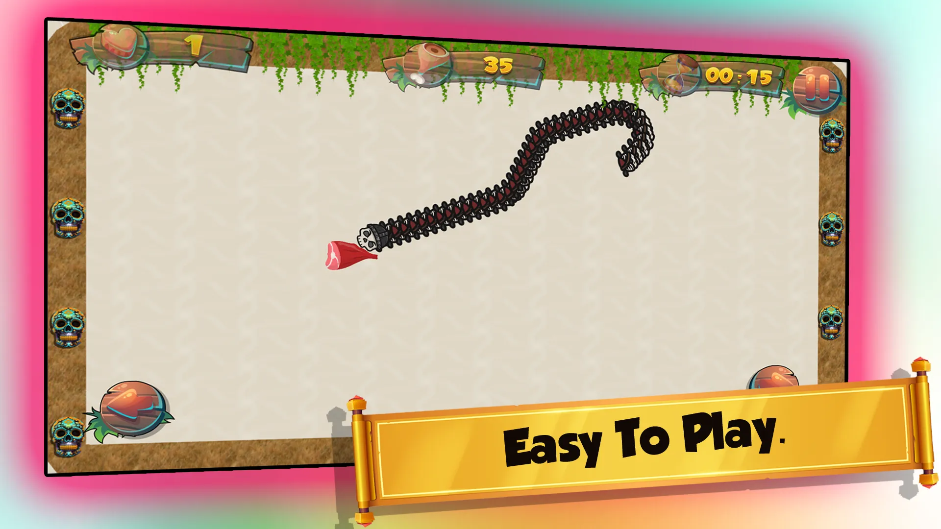 The Snake Skeletone Worms Game | Indus Appstore | Screenshot