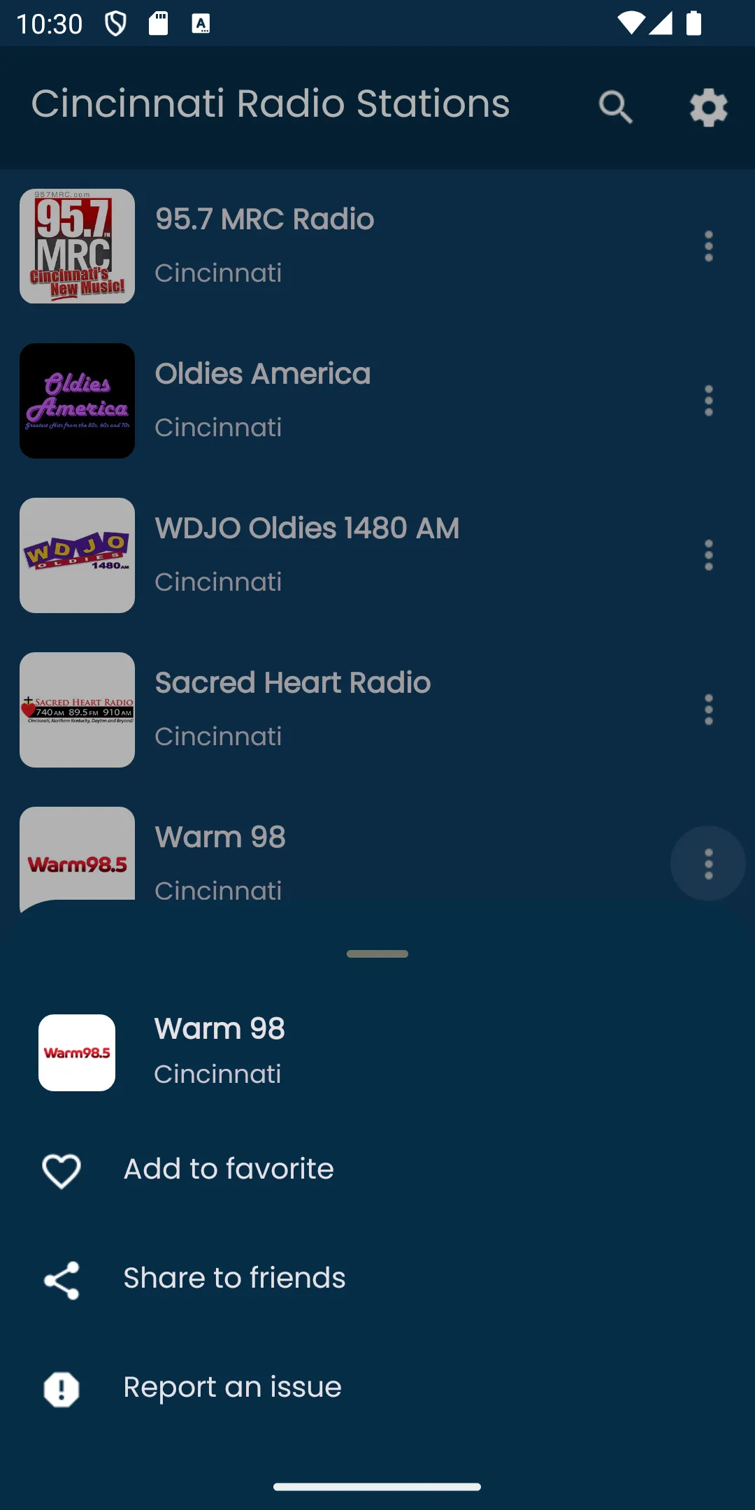 Radios from Cincinnati - Ohio | Indus Appstore | Screenshot