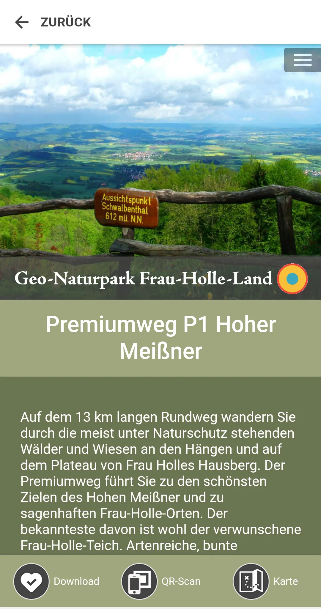 Geo-Naturpark Frau-Holle-Land | Indus Appstore | Screenshot