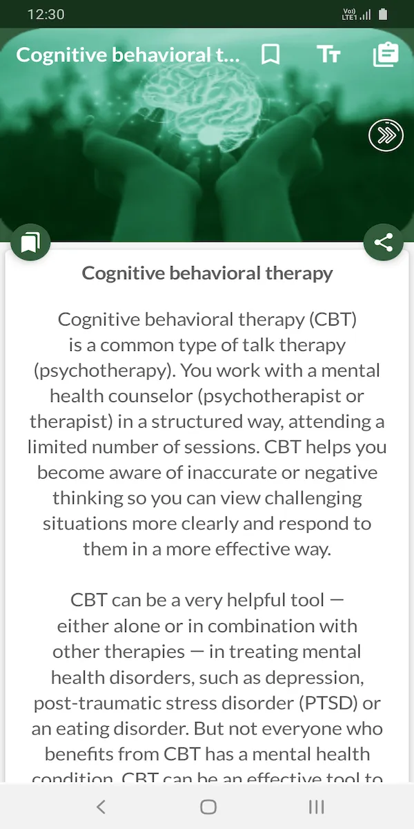 Cognitive Behavioral Therapy - | Indus Appstore | Screenshot