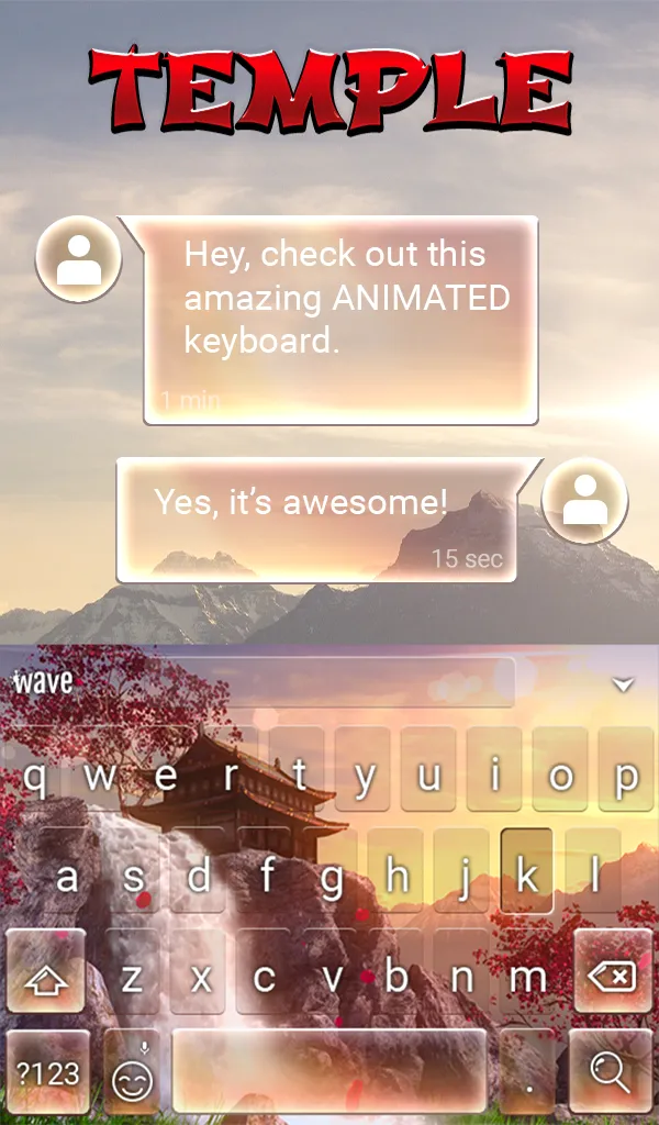 Temple Animated Keyboard | Indus Appstore | Screenshot