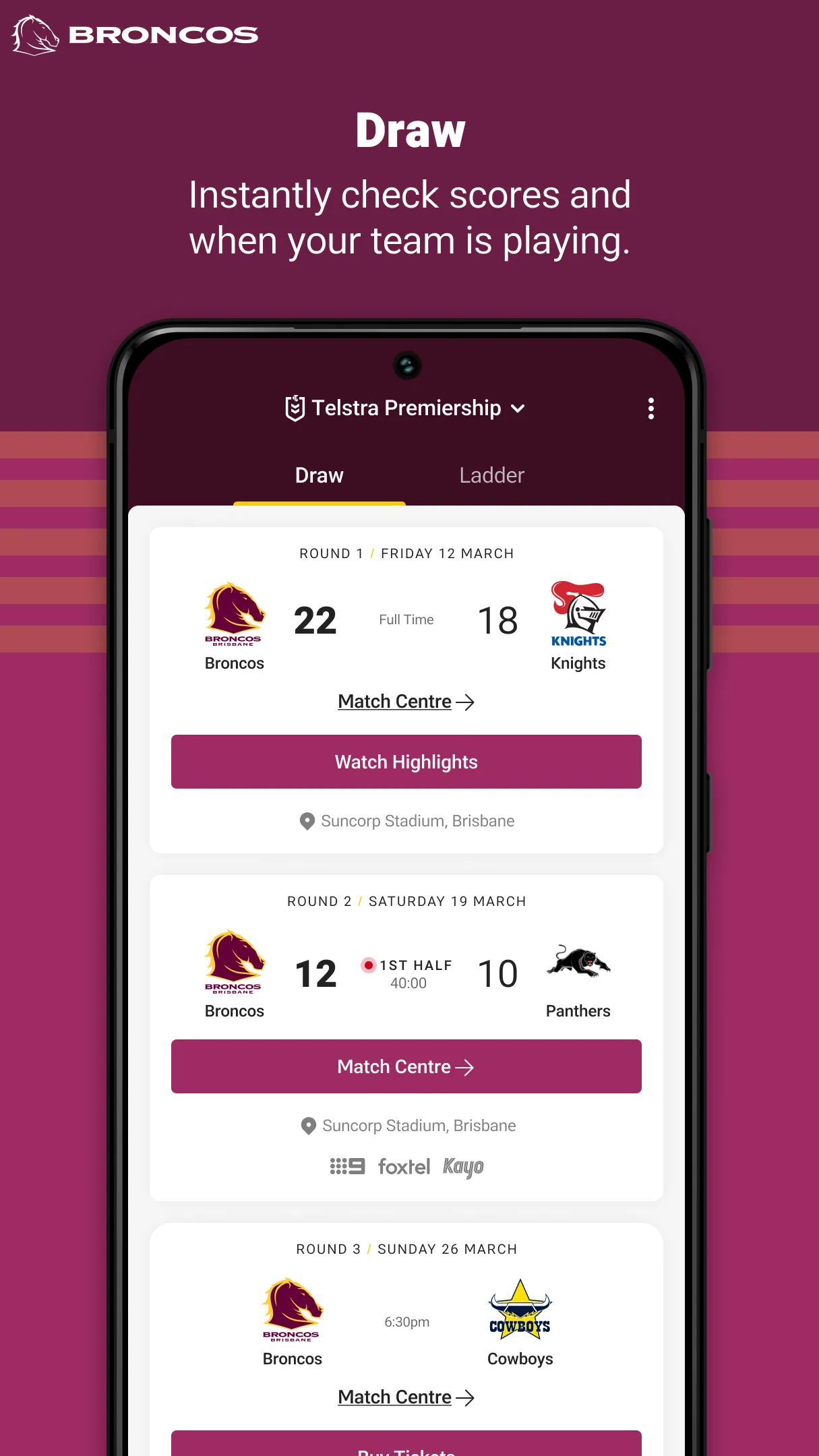 Brisbane Broncos | Indus Appstore | Screenshot