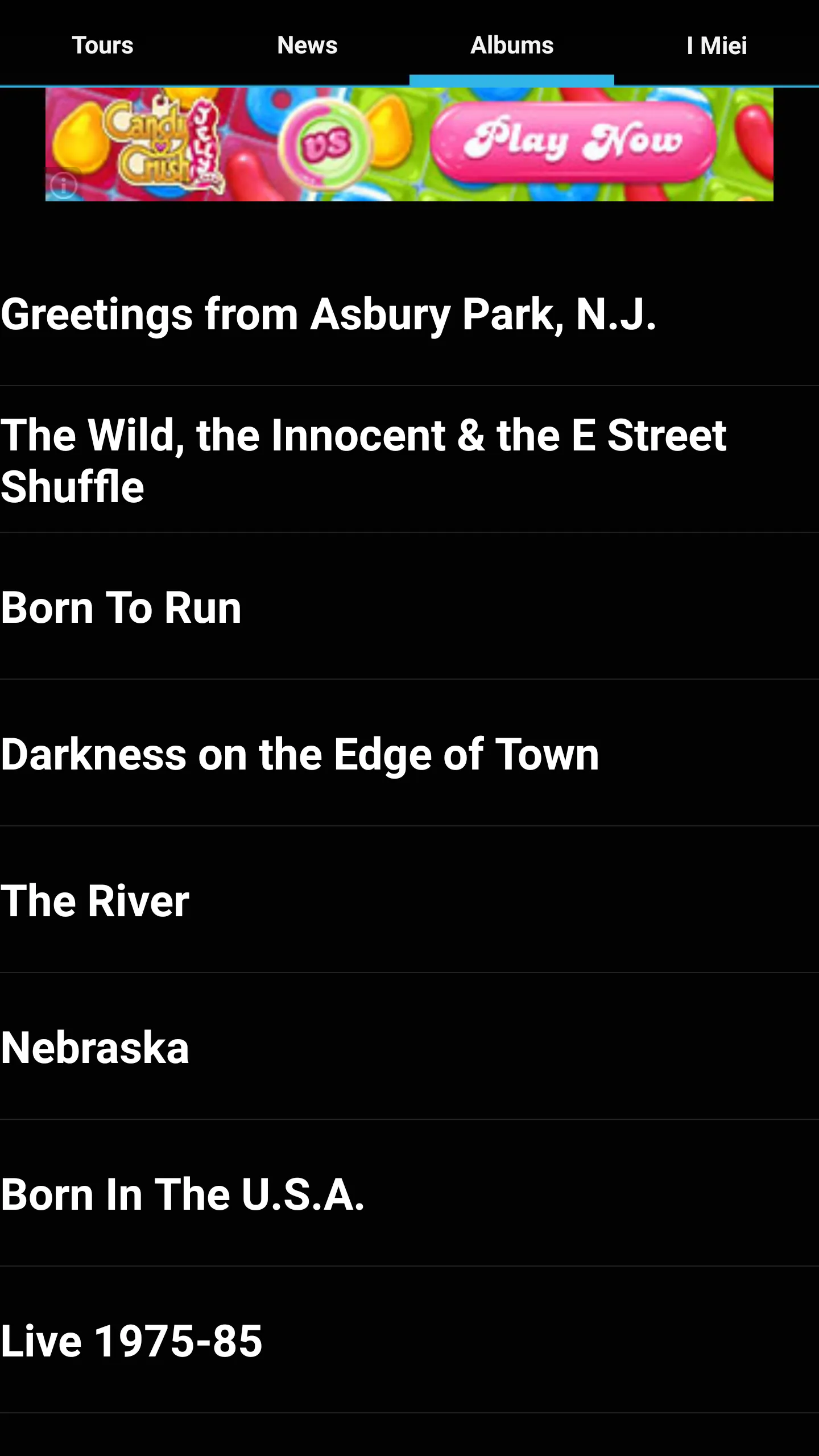 Bruce Springsteen Concerts | Indus Appstore | Screenshot